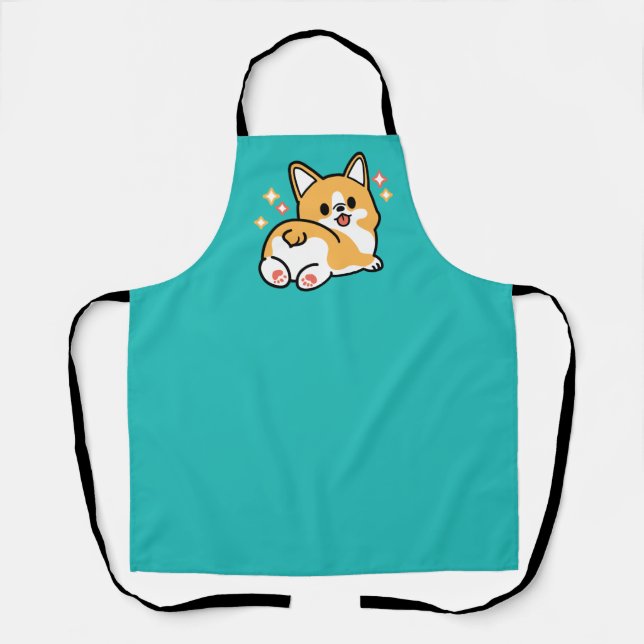 Corgi Butt and Nap Vibes – Cute Sleeping Dog Apron (Front)