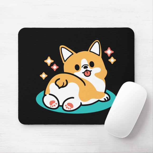 Corgi Butt and Nap Vibes – Cute Sleeping Dog Mouse Pad (With Mouse)