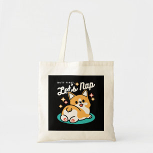 Corgi Butt and Nap Vibes – Cute Sleeping Dog Tote Bag
