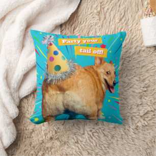 Corgi Butt Birthday Hat Cushion