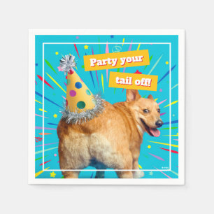 Corgi Butt Birthday Hat Napkin