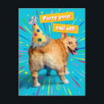 Corgi Butt Birthday Hat Postcard<br><div class="desc">Party your tail off! | Avanti,  the Global Humor Brand™ has been entertaining the world with its Feel Good Funny greeting cards for over 40 years. Our characters live life to the fullest and celebrate the humor in everyday life.</div>