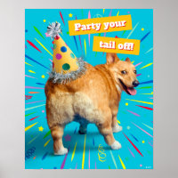 Corgi Butt Birthday Hat