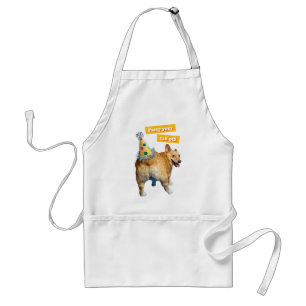 Corgi Butt Birthday Hat Standard Apron