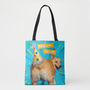 Corgi Butt Birthday Hat Tote Bag