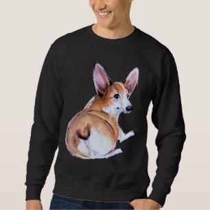 Corgi Butt Sumie And Watercolor Painting 754 Sweatshirt