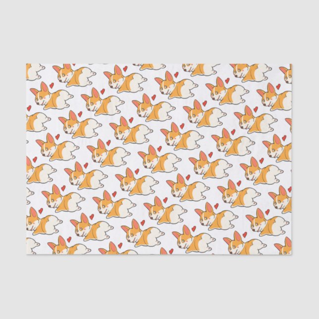 Corgi Butts Tissue Paper (Front)