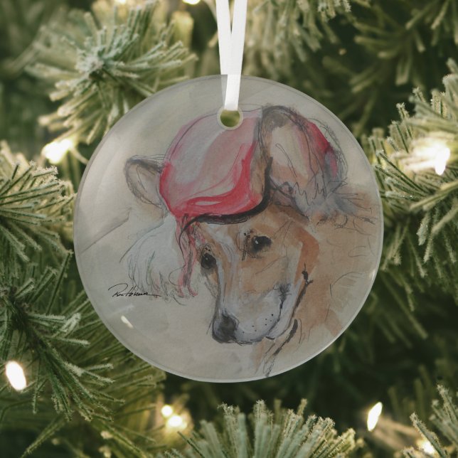 Corgi by Hevener Glass Tree Decoration (Insitu)