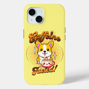 CORGI CAFFEINE FUELED! iPhone 15 CASE