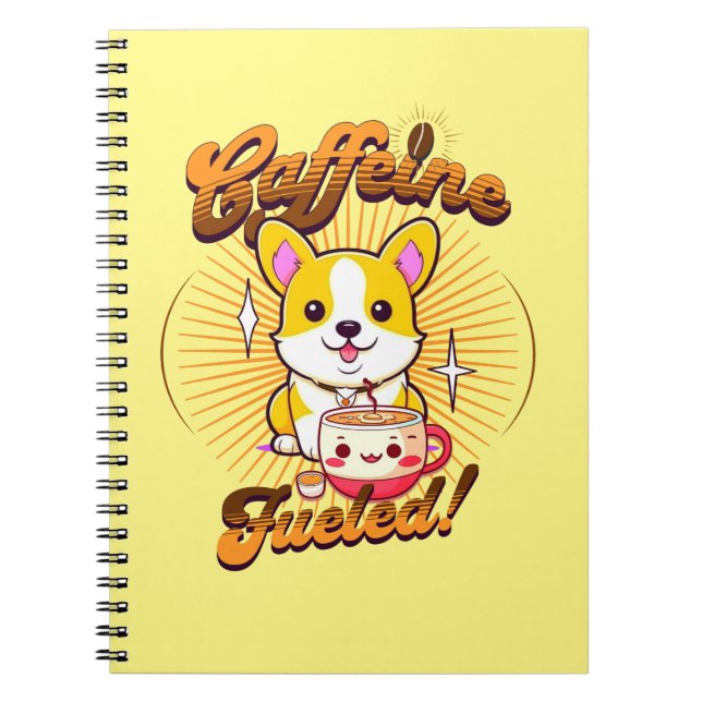 CORGI CAFFEINE FUELED! NOTEBOOK (Front)