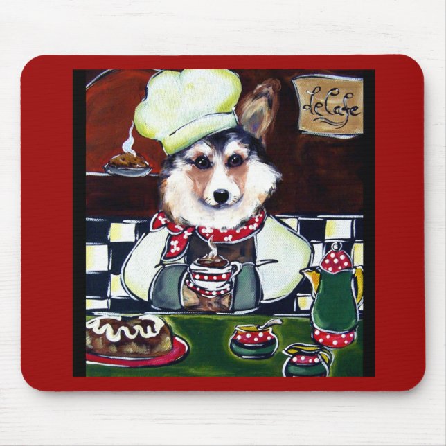 Corgi Chef Mouse Pad (Front)