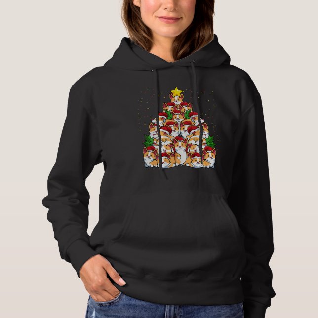 Corgi Chien Corgmas Hoodie (Front)