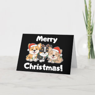 Corgi Christmas Animals Cute Dogs Merry Christmas  Holiday Card