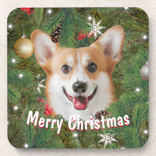 Corgi Christmas Coaster