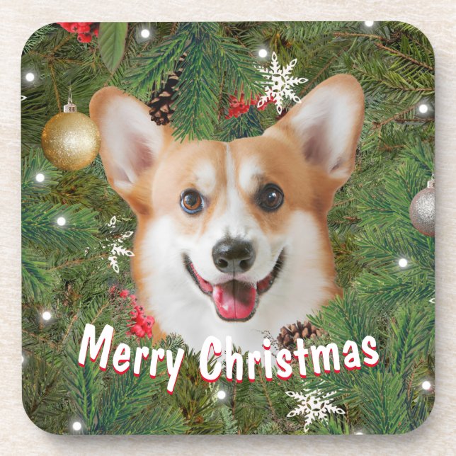 Corgi Christmas Coaster (Front)