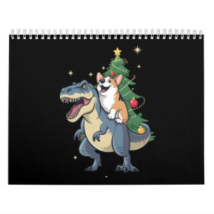 Corgi Christmas Dinosaur Tree Rex Holiday Xmas  Calendar