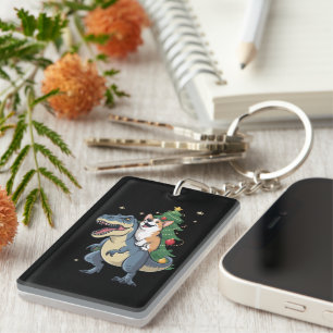 Corgi Christmas Dinosaur Tree Rex Holiday Xmas Key Ring