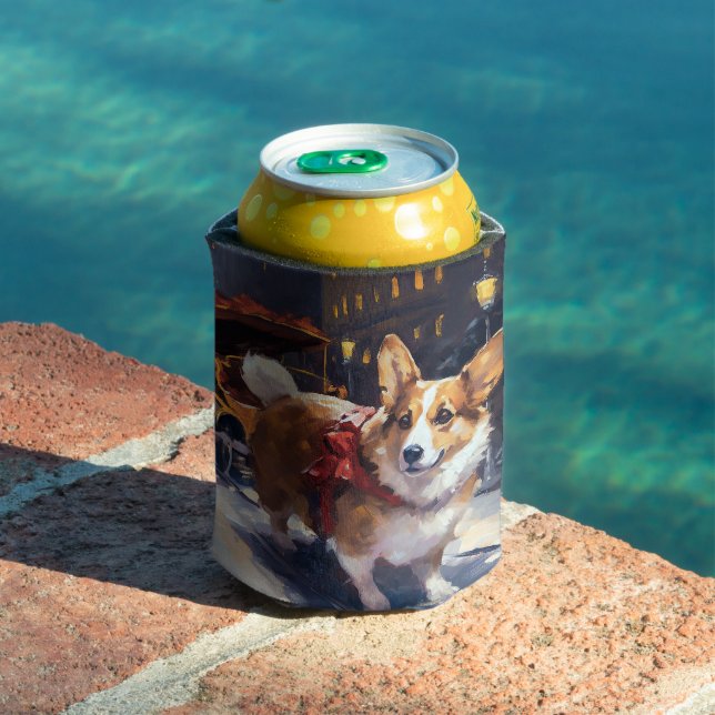 Corgi Christmas Festive Season Can Cooler (In Situ Pool)