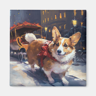 Corgi Christmas Festive Season Magnet