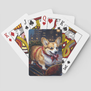 Corgi Christmas Festive Season Playing Cards