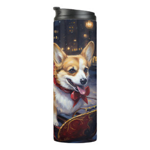 Corgi Christmas Festive Season Thermal Tumbler