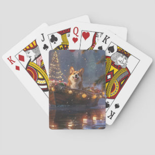Corgi Christmas Festive Voyage Playing Cards
