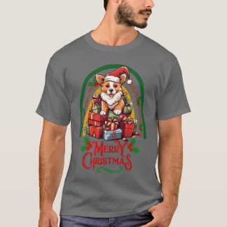 Corgi Christmas friends T-Shirt