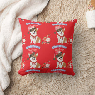 Corgi Christmas in July Ornament Cushion