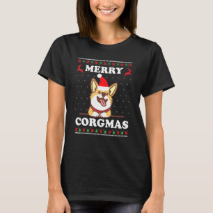 Corgi Christmas Merry Corgmas Corgi Dog Holiday T-Shirt