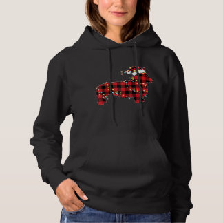 Corgi Christmas Red Plaid Buffalo Pyjamas Xmas Dog Hoodie