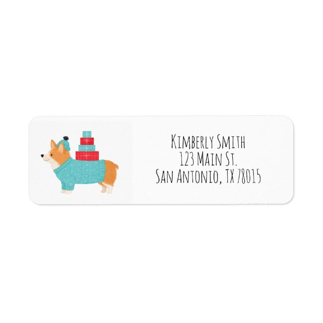 Corgi Christmas Return Address  (Front)
