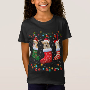 Corgi Christmas Socks Funny Xmas Pajama Dog Lover T-Shirt