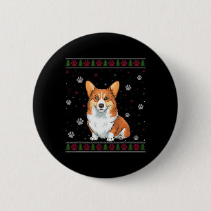 Corgi Christmas Sweater Xmas Pet Animal Dog Lover 6 Cm Round Badge