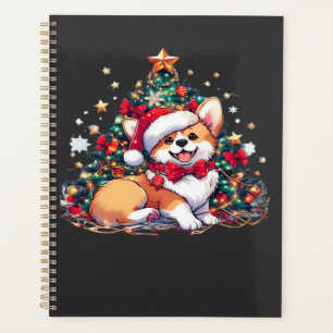 Corgi Christmas Tree Oversized T-Shirt Planner