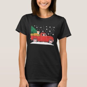 Corgi Christmas Tree Truck Vintage Christmas Truck T-Shirt