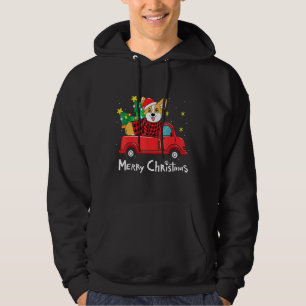 Corgi Christmas Truck Tree Dog Mum Xmas Dog Hoodie