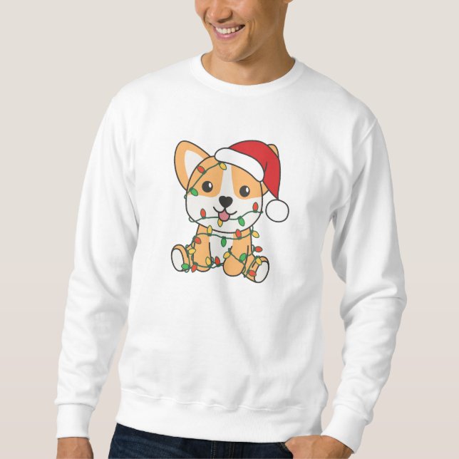 Corgi Christmas Winter Animals Dog Sweatshirt (Front)