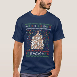 Corgi Christmasree Ugly Christmas family T-Shirt