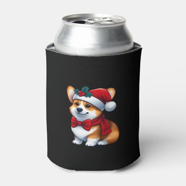 Corgi Claus A Pawsitively Merry Christmas Classic  Can Cooler (Can Front)