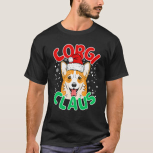 Corgi Claus Cute Canine Puppy Dog Christmas Holida T-Shirt