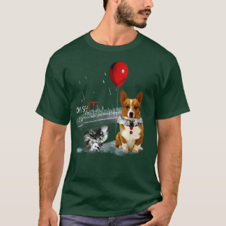 Corgi Clown Circus Oh It Outfit Matching Halloween T-Shirt