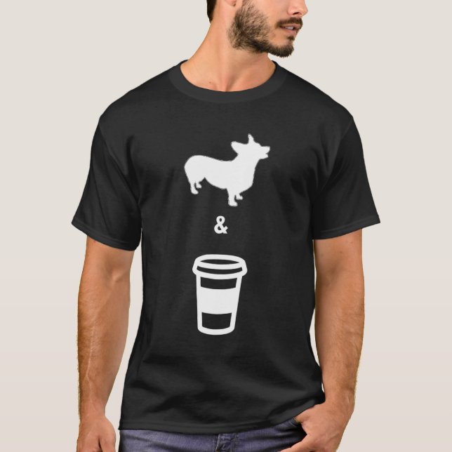 Corgi Coffee Men Women T-Shirt (Front)