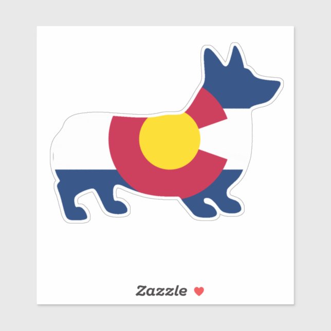 Corgi Colorado Flag (Sheet)