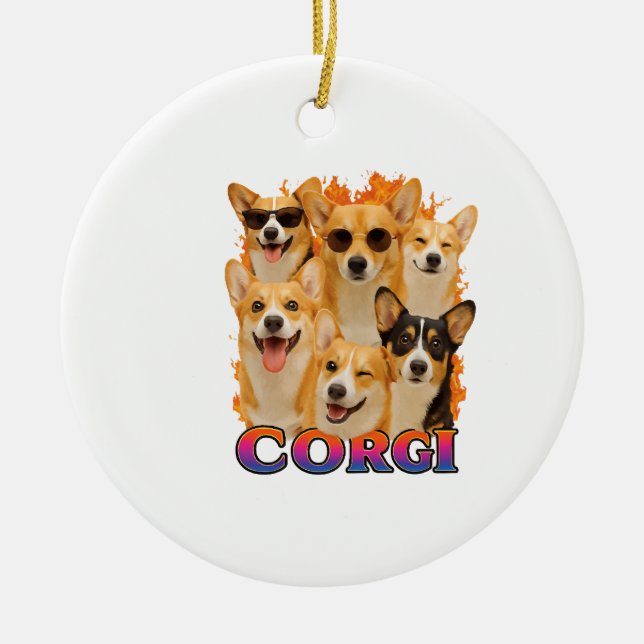 Corgi Copy Ceramic Tree Decoration (Front)
