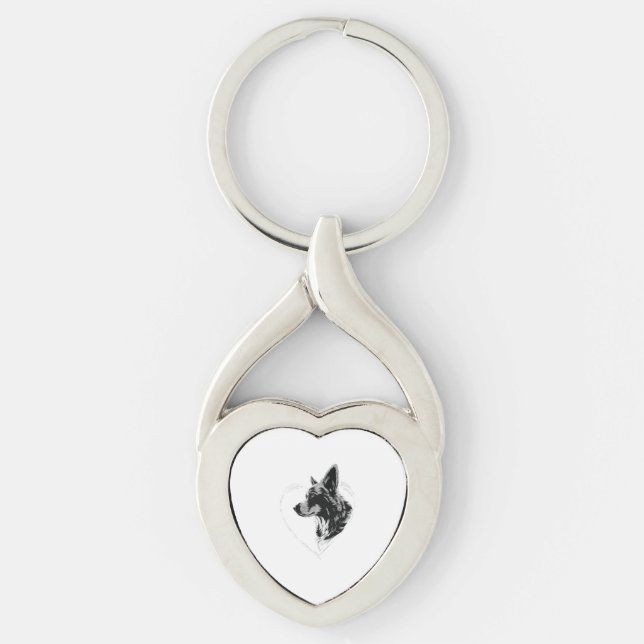 Corgi Copy Copy Copy Copy Key Ring (Front)