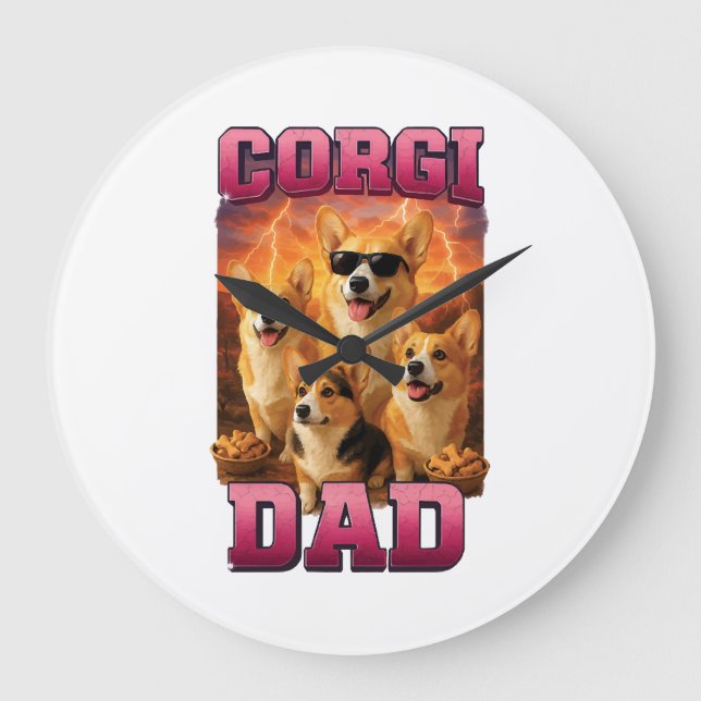Corgi Copy Copy Copy Large Clock (Front)