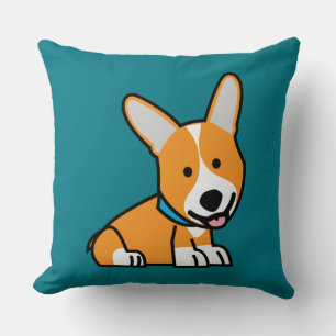 Corgi Corgis dog puppy doggy happy Pembroke Welsh Cushion