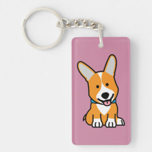 Corgi Corgis dog puppy doggy happy Pembroke Welsh Key Ring