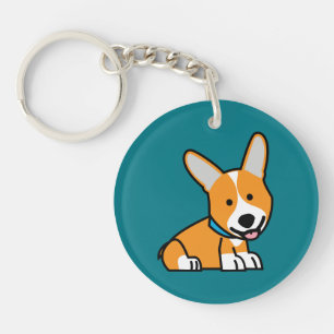 Corgi Corgis dog puppy doggy happy Pembroke Welsh Key Ring