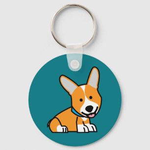 Corgi Corgis dog puppy doggy happy Pembroke Welsh Key Ring